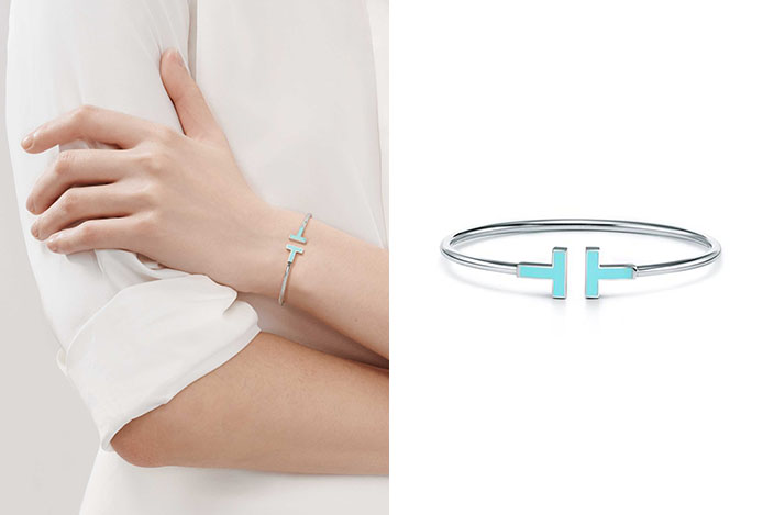 Tiffany Paper Flowers™ 系列鉑金鑲海藍寶石及鑽石螢火蟲鏈墜 HK$22,100、耳環 HK$39,800
